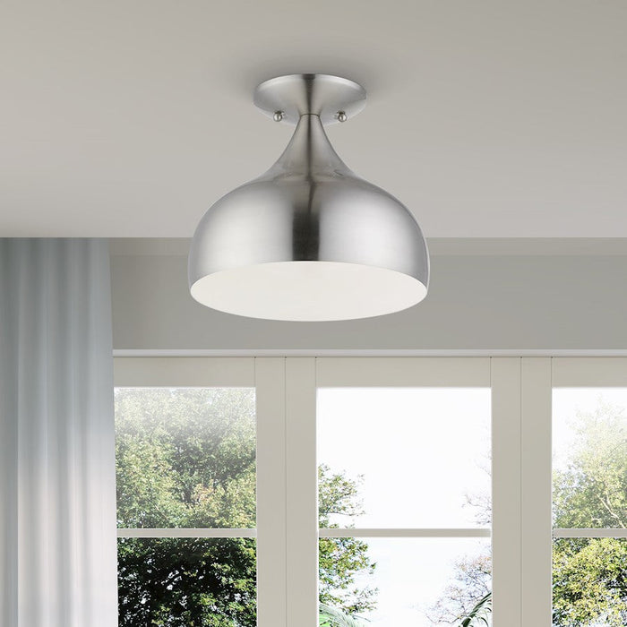 Livex Amador 1 Light Semi-Flush Mount