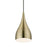 Livex Amador 1 Light Pendant, Brass/Brass/White Inside