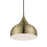 Livex Amador 1 Light Pendant, Brass/Brass/White Inside