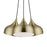 Livex Amador 3 Light Cluster Pendant, Brass/Brass/White Inside