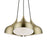 Livex Amador 3 Light Cluster Pendant, Brass/Brass/White Inside