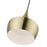 Livex Waldorf 1 Light Pendant, Brass/White Inside