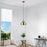 Livex Waldorf 1 Light Pendant, Brass/White Inside