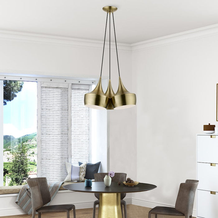 Livex Waldorf 3 Light Cluster Pendant