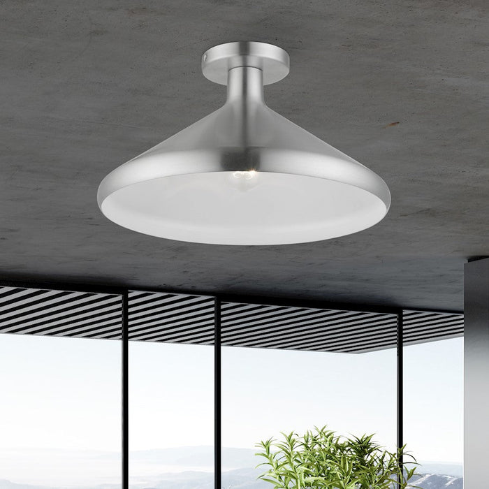 Livex Geneva 1 Light Semi-Flush Mount