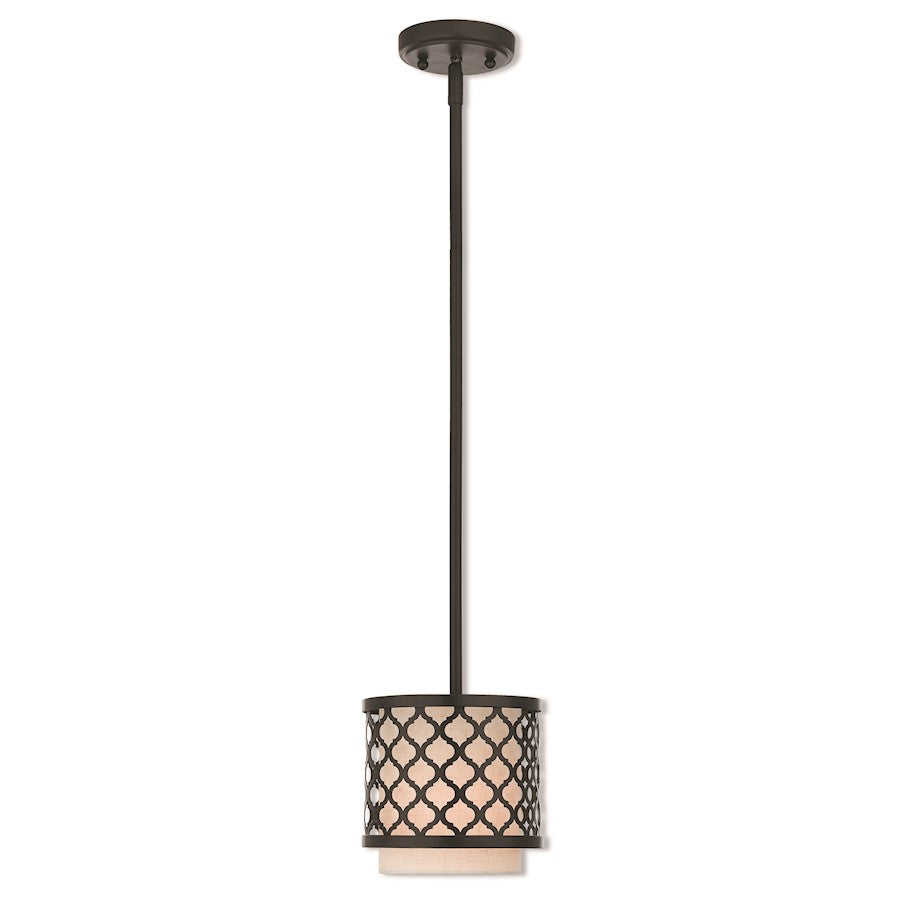 Livex Lighting Aresque 1 Light Mini Pendant, English Bronze