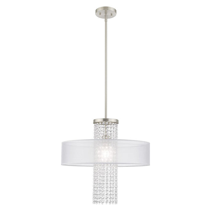 Livex Lighting Bella Vista Pendant Chandelier, Nickel