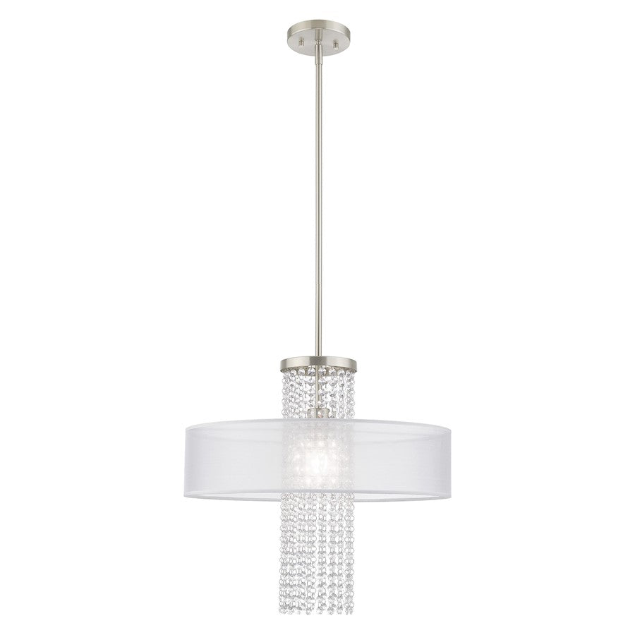 Livex Lighting Bella Vista Pendant Chandelier, Nickel