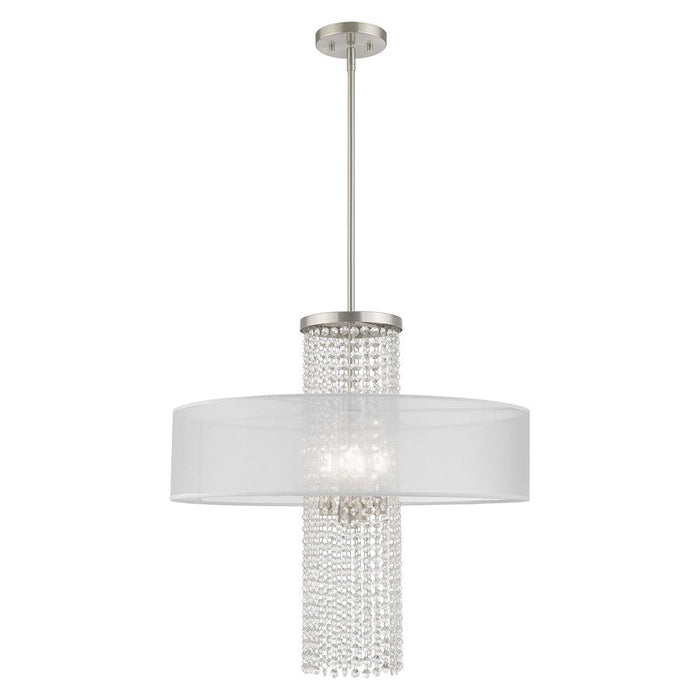 Livex Lighting Bella Vista Pendant Chandelier, Nickel