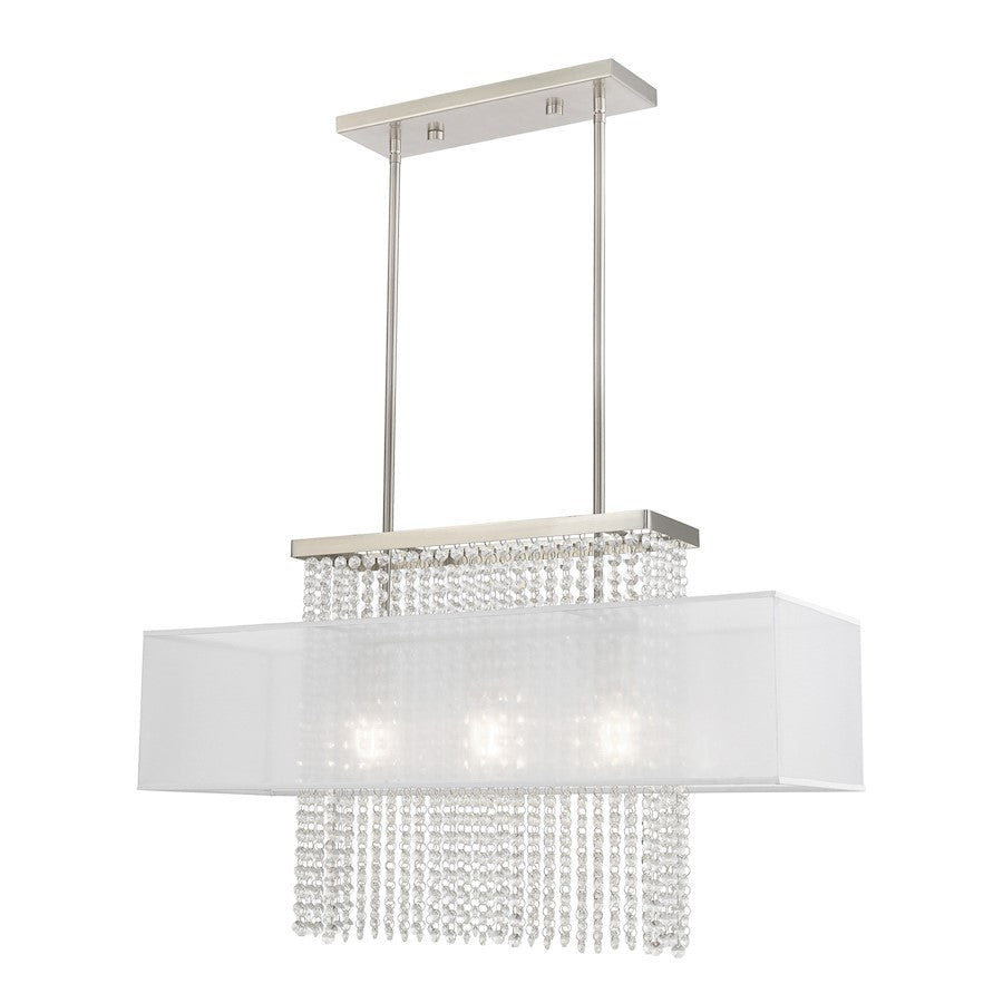 Livex Lighting Bella Vista 3 Light Linear Chandelier