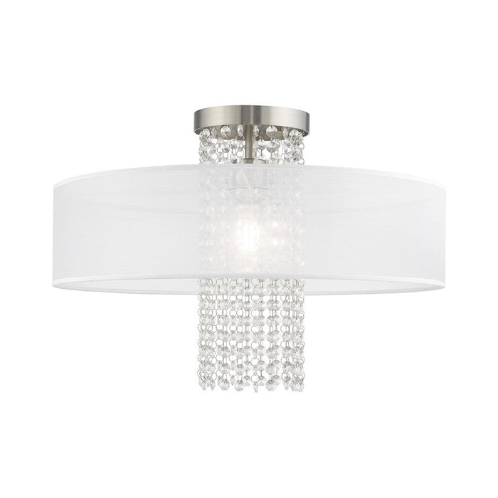 Livex Lighting Bella Vista 1 Light Ceiling Mount, Steel