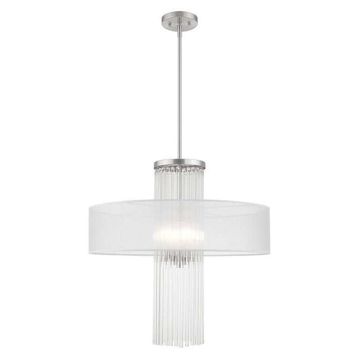 Livex Lighting Alexis Pendant Chandelier, Nickel