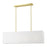 Livex Summit 4 Light Linear Chandelier, Brass/Off-white/White Fabric - 41155-12