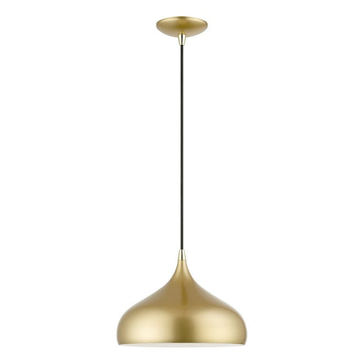 Livex Amador 1 Light Pendant, Soft Gold/Brass/Soft Gold/White - 41172-33