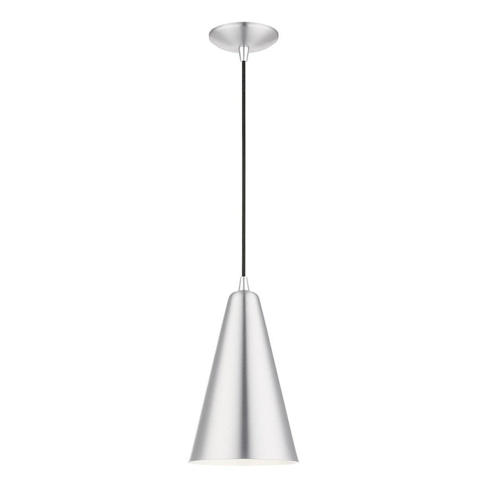 Livex Dulce 1 Light Mini Pendant, Aluminum/CH/Aluminum Metal/WH - 41175-66