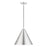 Livex Dulce 1 Light Pendant, Aluminum/Chrome/Aluminum Metal/White