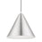 Livex Dulce 1 Light Pendant, Aluminum/Chrome/Aluminum Metal/White