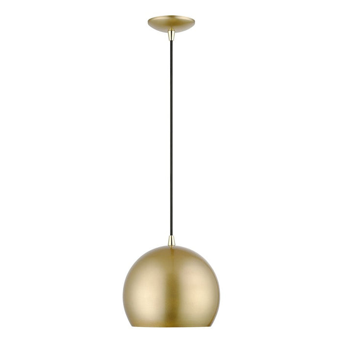 Livex Piedmont 1 Light Pendant, Brass