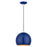 Livex Piedmont 1 Light Globe Pendant, Cobalt Blue/Chrome/Gold - 41181-37