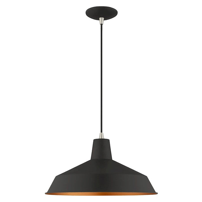 Livex Lighting Industrial Metal Shade 1 Light Mini Pendant