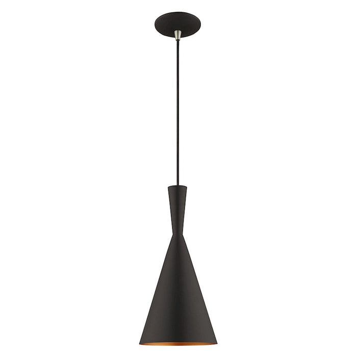 Livex Lighting Mid-Century Metal Shade 1 Light Mini Pendant