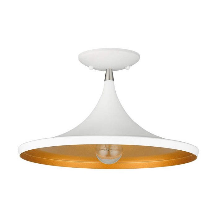 Livex Waldorf 1 Light Semi-Flush Mount