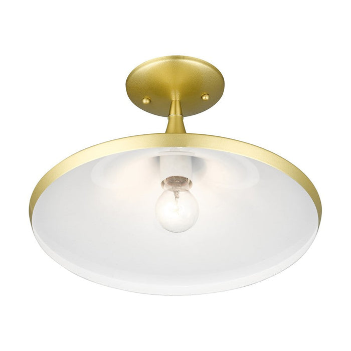 Livex Waldorf 1 Light Semi-Flush Mount