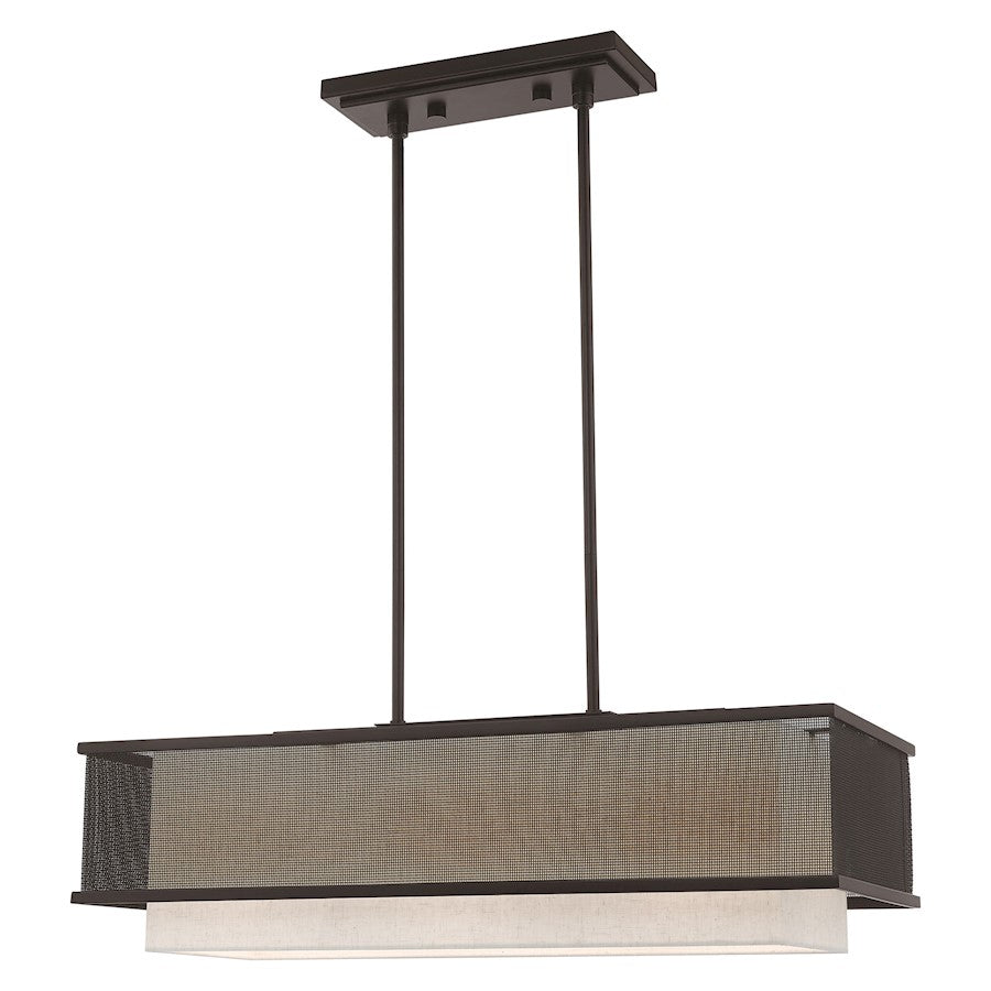 Livex Lighting Braddock 3 Light Linear Chandelier