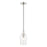 Livex Avery 1 Light Mini Pendant, Brushed Nickel/Clear Water - 41240-91