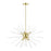 Livex Utopia 9 Light Large Pendant Chandelier, Satin Brass/Clear Rods - 41255-12