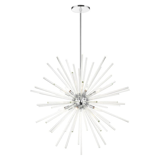 Livex Utopia 12 Light Foyer Pendant Chandelier, Polished Chrome - 41259-05