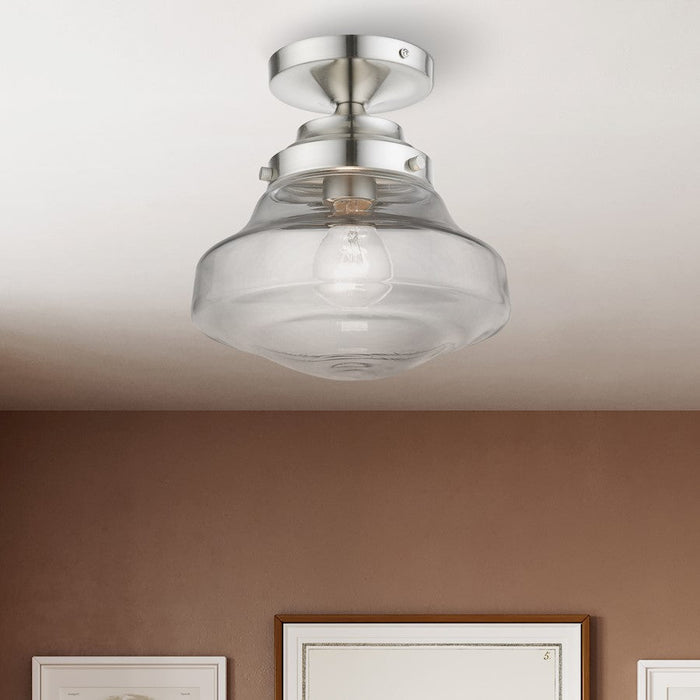 Livex Avondale 1 Light Semi-Flush Mount