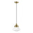 Livex Avondale 1 Light Mini Pendant, Antique Brass/Clear - 41293-01