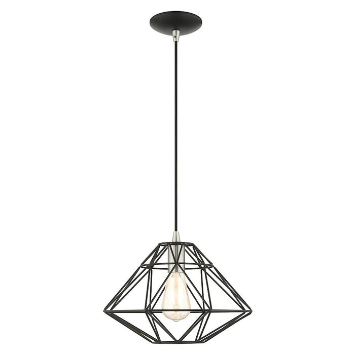 Livex Geometric 1 Light Pendant, Black - 41323-04