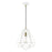 Livex Knox 1 Light Pendant, Textured White/Brass/White Metal - 41324-13