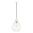 Livex Linz 1 Light Pendant, Textured White/Antique Brass/White Metal - 41325-13