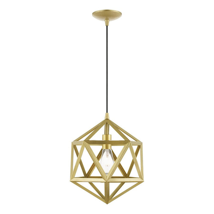 Livex Ashland 1 Light Pendant, Soft Gold/Soft Gold Metal - 41328-33