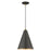 Livex Dulce 1 Light Cone Pendant, Bronze/Brass/Bronze/Gold Inside - 41492-07