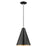 Livex Dulce 1 Light Cone Pendant, Black/Chrome/Black/Gold - 41492-68