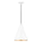 Livex Dulce 1 Light Cone Pendant, White/Chrome/White/Gold - 41492-69