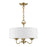 Livex Edinburgh 3 Light Pendant Chandelier, Brass/Off-White/White - 41773-01