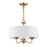 Livex Edinburgh 3 Light Pendant Chandelier, Off-White/White