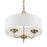 Livex Edinburgh 3 Light Pendant Chandelier, Off-White/White