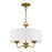 Livex Edinburgh 3 Light Pendant Chandelier, Off-White/White