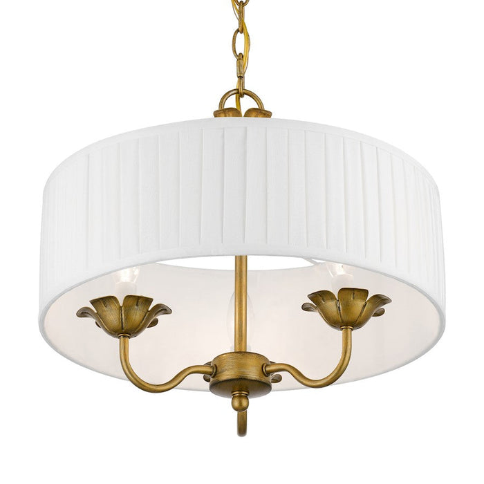 Livex Edinburgh 3 Light Pendant Chandelier, Off-White/White