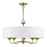 Livex Edinburgh 5 Light Pendant Chandelier, Brass/Off-White/White - 41775-01