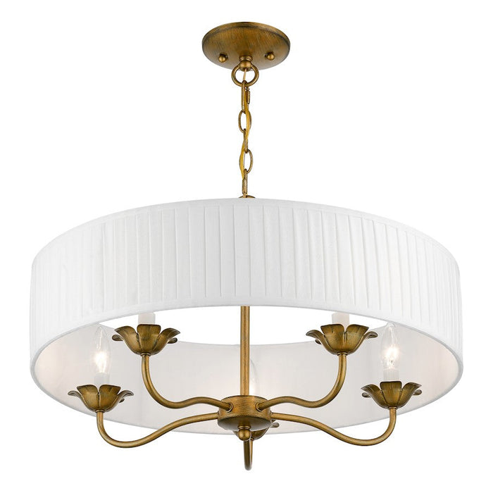 Livex Edinburgh 3 Light Pendant Chandelier, Off-White/White