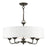 Livex Edinburgh 5 Light Pendant Chandelier, Bronze/Off-White/White - 41775-92