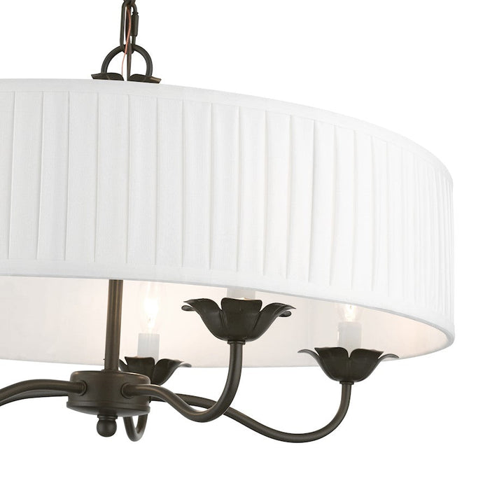 Livex Edinburgh 3 Light Pendant Chandelier, Off-White/White