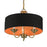 Livex Harrington Pendant Chandelier, Black/Orange